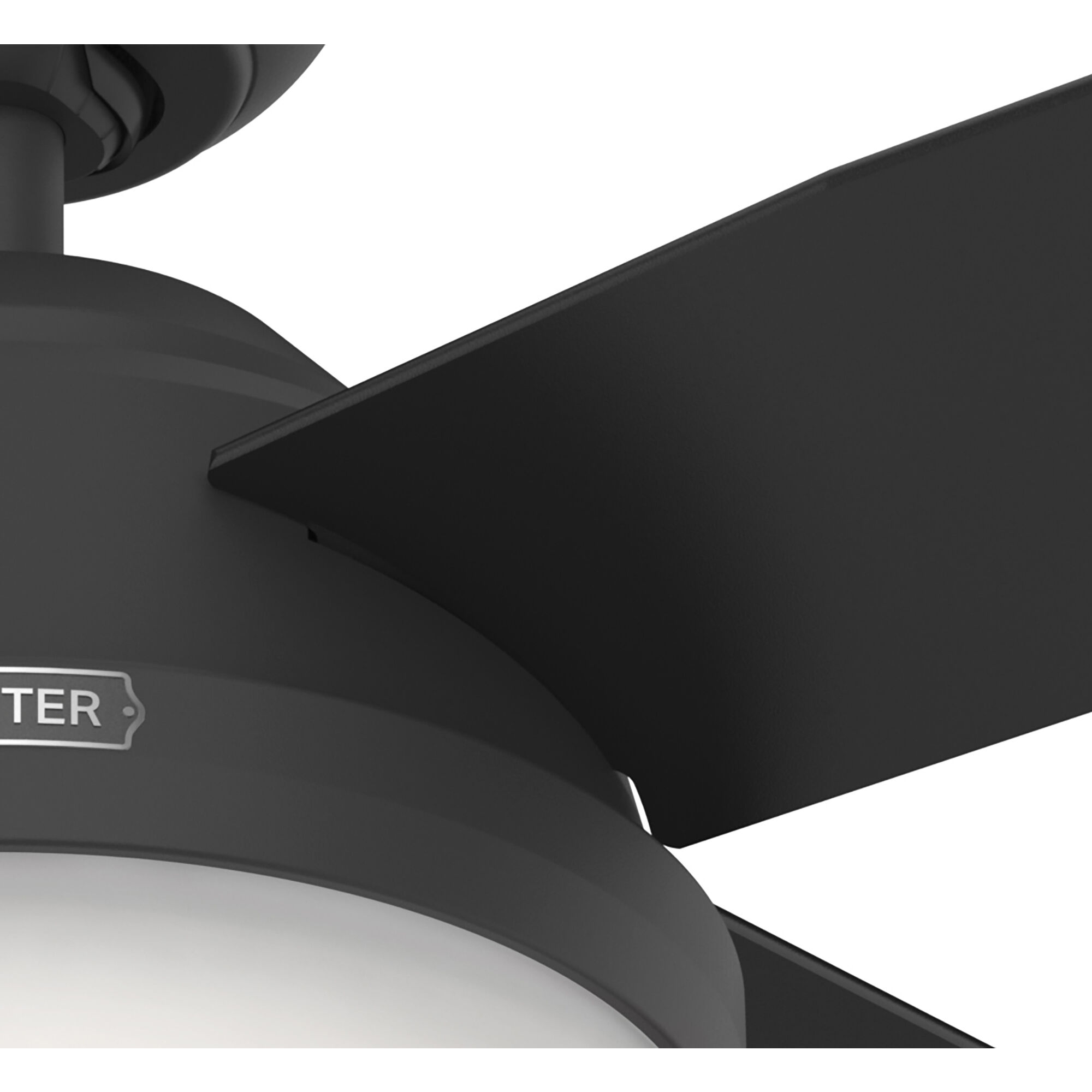 Dempsey 44 inch Matte Black with Matte Black/Dark Gray Oak Blades Ceiling Fan