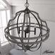 Stone Creek 8 Light 26 inch Noble Bronze and White Washed Oak Pendant Ceiling Light