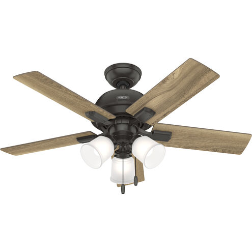 Crystal Peak 44 inch Noble Bronze with Natural Oak/Golden Maple Blades Ceiling Fan