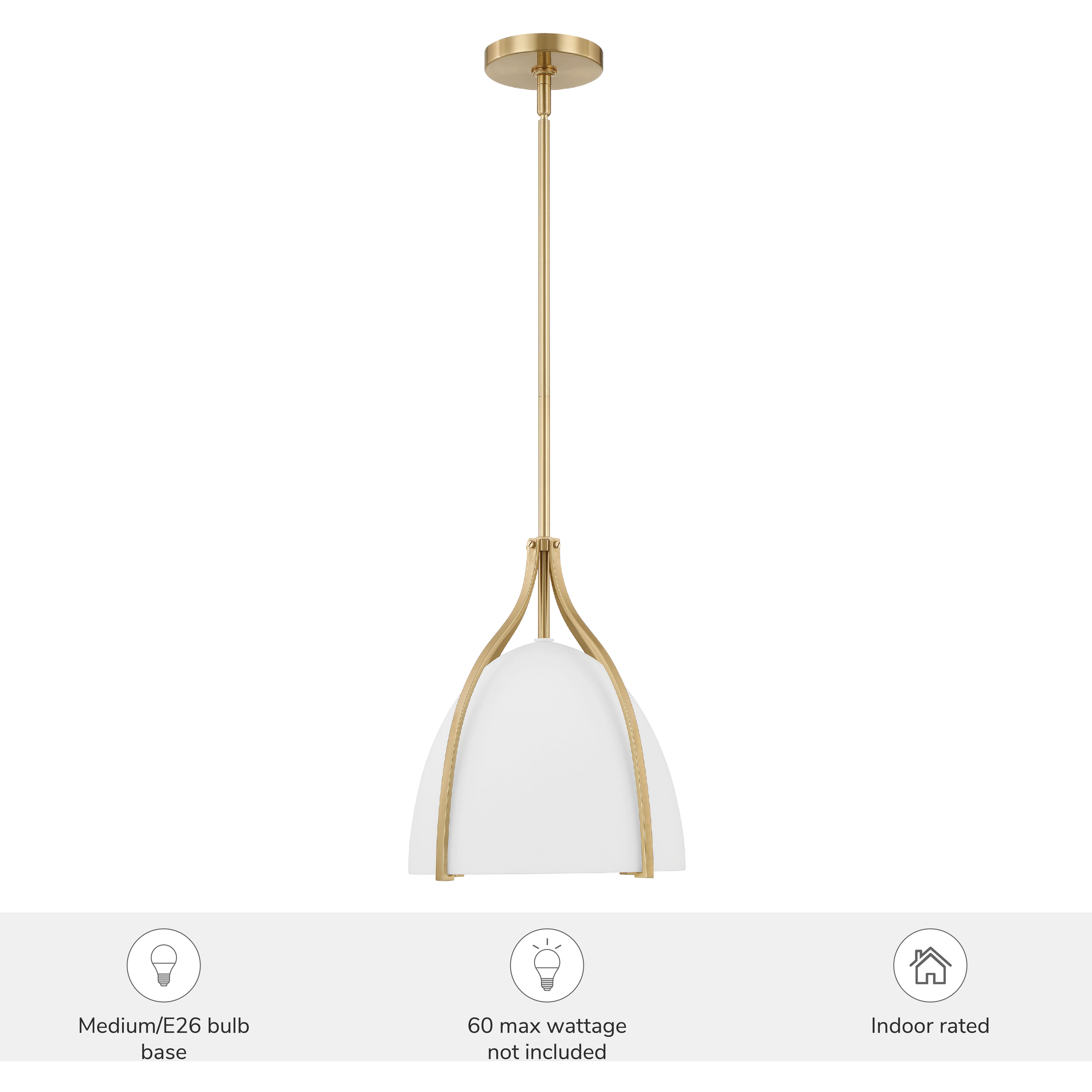Arcelia 1 Light 12 inch Alturas Gold Pendant Ceiling Light, Medium