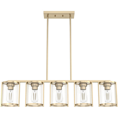 Astwood 5 Light 39 inch Alturas Gold Linear Chandelier Ceiling Light, Large