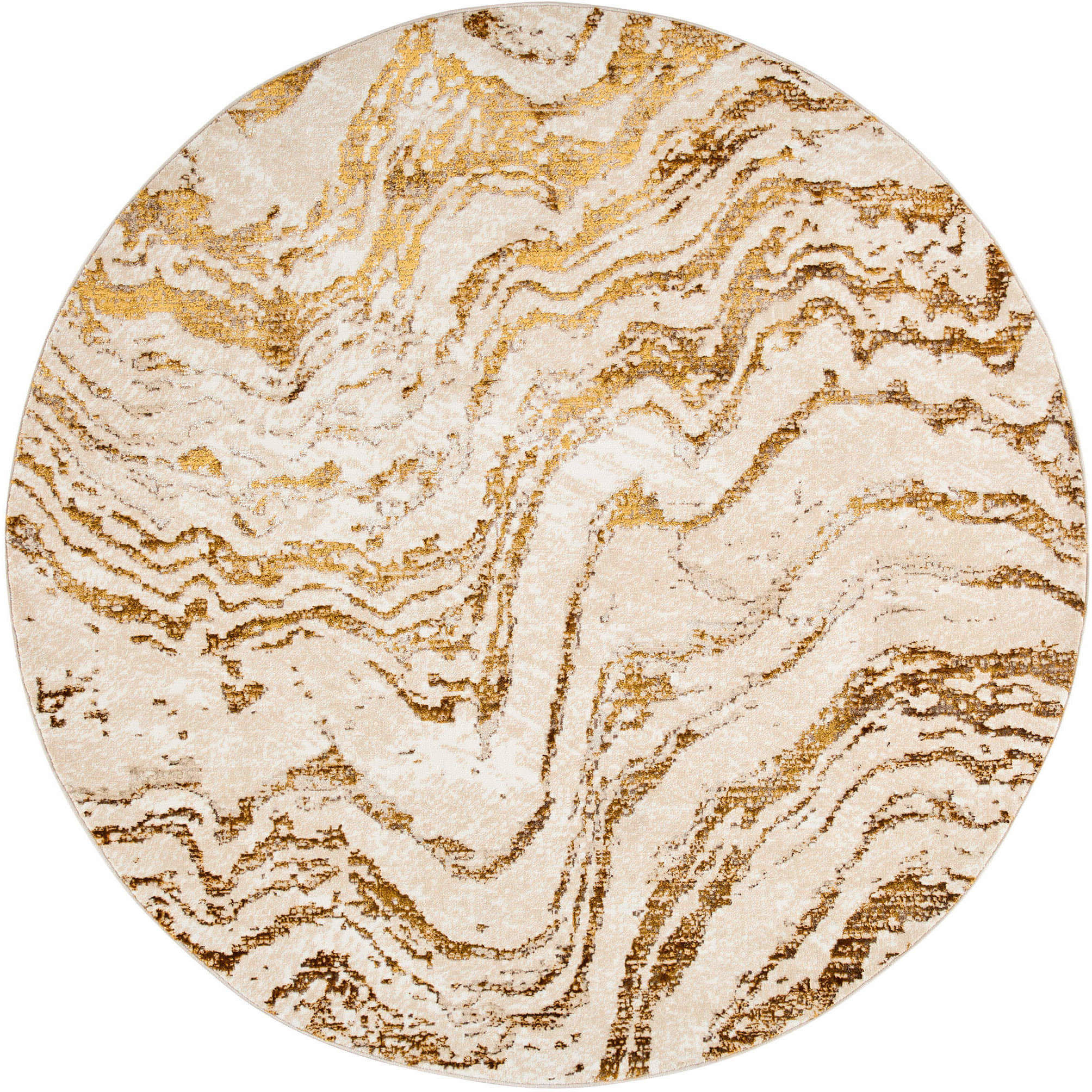 Sibel Gold Rug in 7 Round