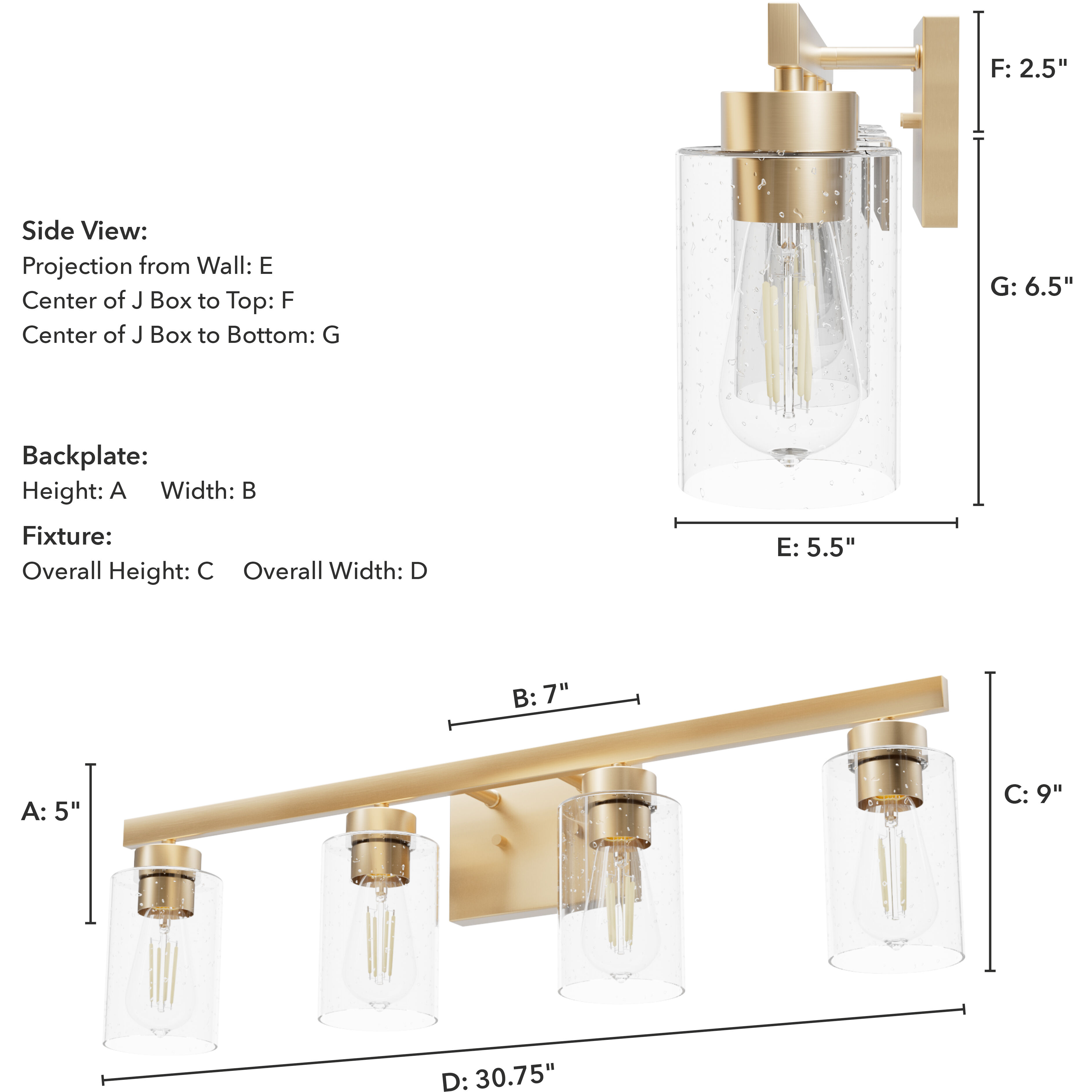 Hartland 4 Light 31 inch Alturas Gold Vanity Light Wall Light, Large