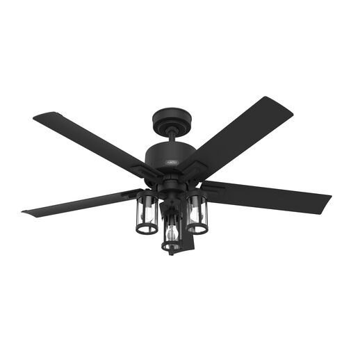 Lawndale 52 inch Matte Black Outdoor Ceiling Fan