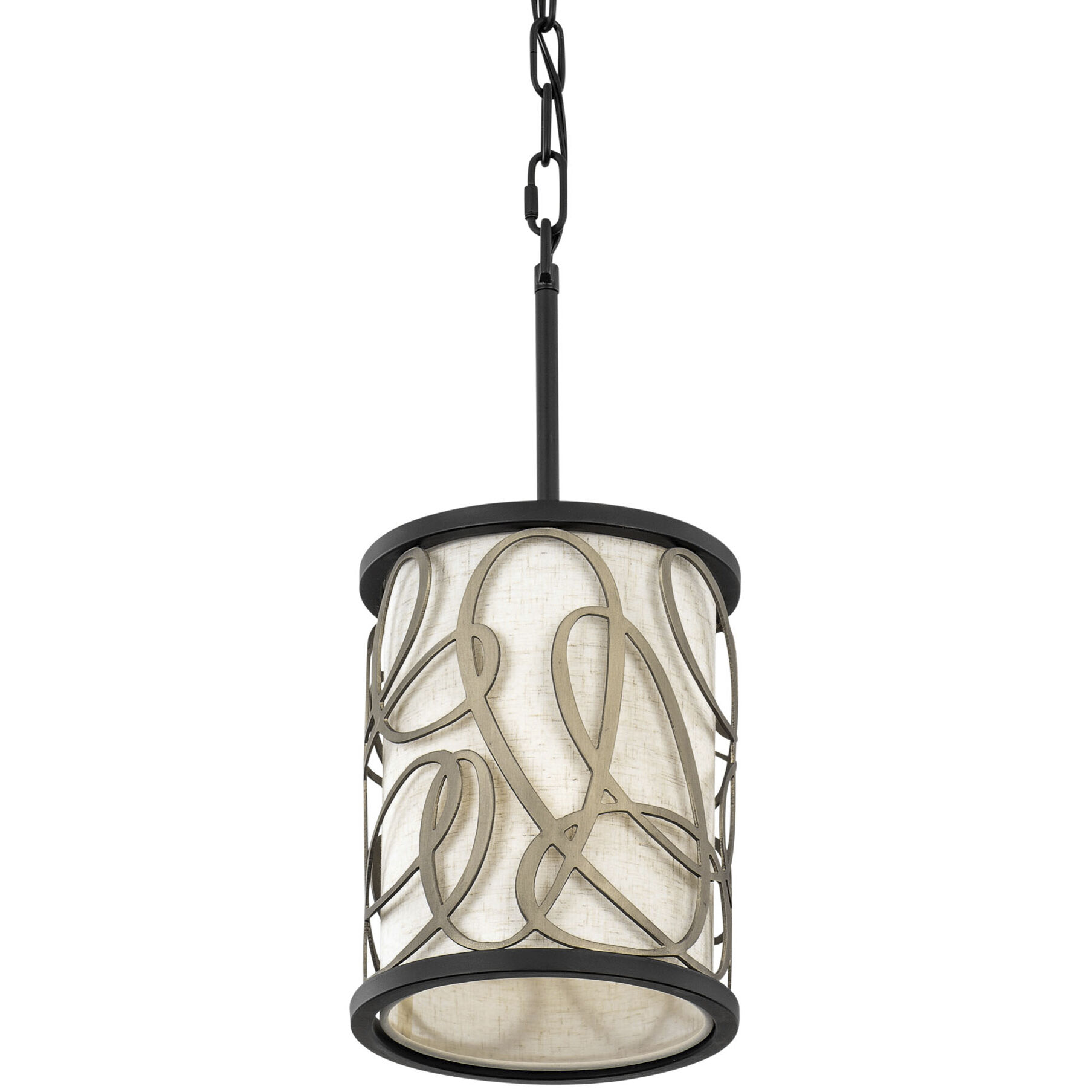 Scribble 1 Light 8 inch Matte Black with Artifact Mini Pendant Ceiling Light, Smithsonian Collaboration