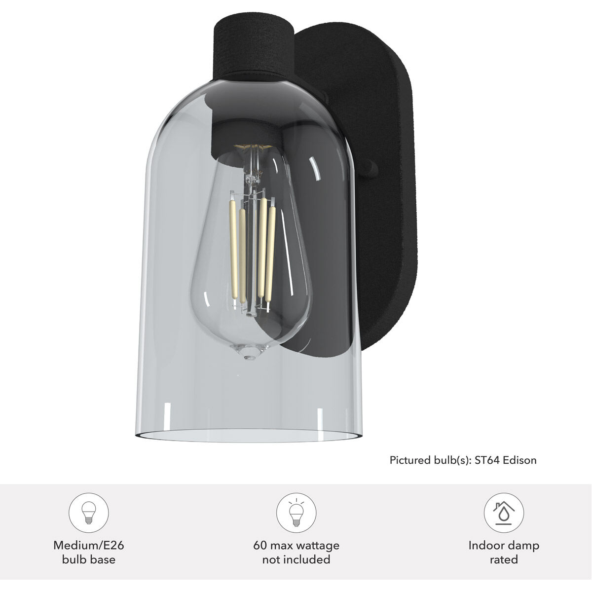 Lochemeade 1 Light 5 inch Natural Iron Wall Sconce Wall Light