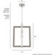 Woodburn 1 Light 14 inch Brushed Nickel Pendant Ceiling Light