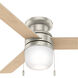 Acumen 52 inch Matte Nickel with Matte Nickel/Natural Wood Blades Ceiling Fan, Low Profile 