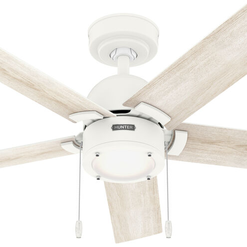Erling 44 inch Matte White with Bleached Alder/Fresh White Blades Ceiling Fan