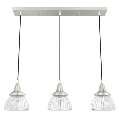 Cypress Grove 3 Light 41 inch Brushed Nickel Linear Cluster Pendant Ceiling Light
