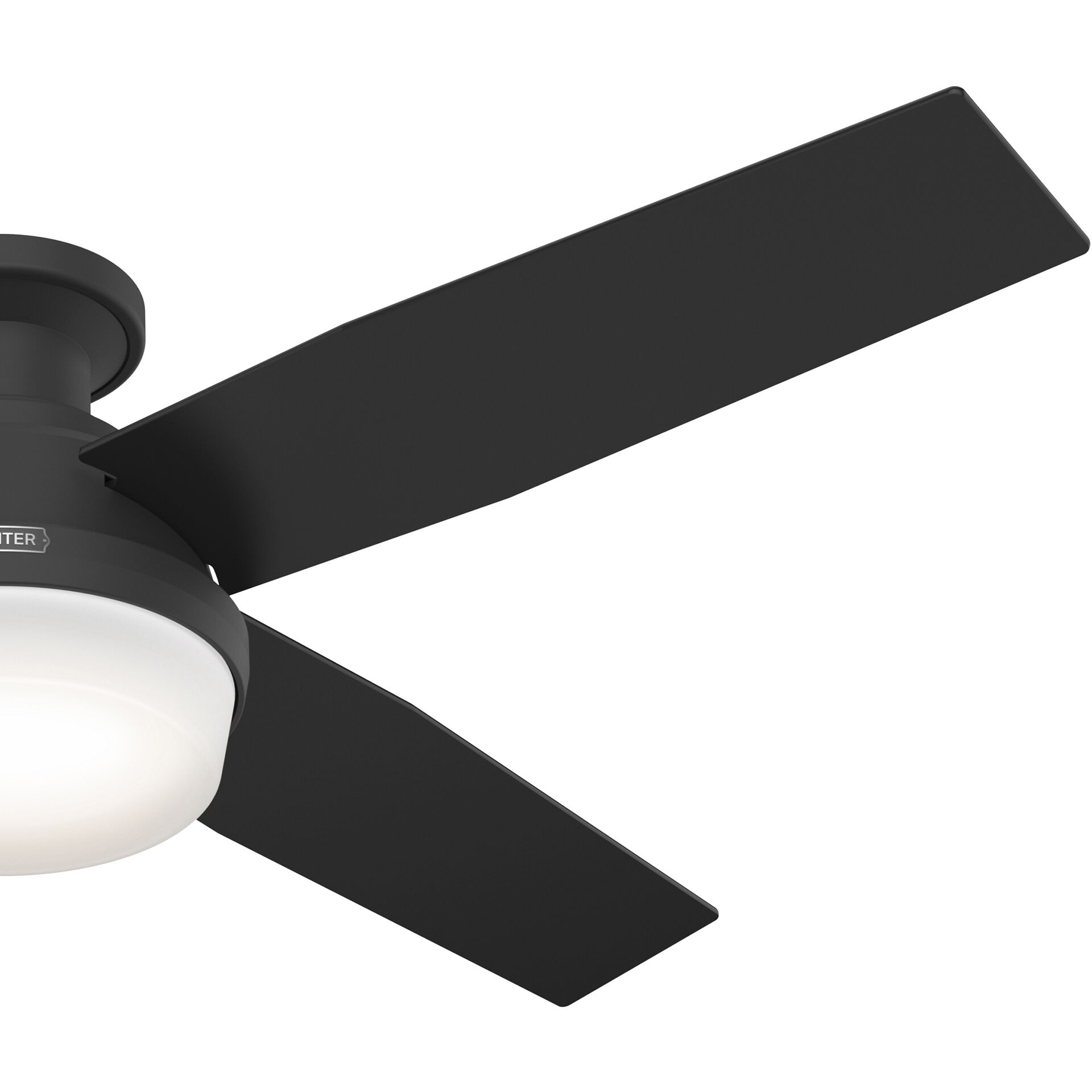 Dempsey 52 inch Matte Black with Matte Black/Dark Gray Oak Blades Ceiling Fan