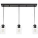 Hartland 3 Light 4.5 inch Noble Bronze Linear Cluster Pendant Ceiling Light, Medium