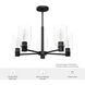 Lochemeade 5 Light 26 inch Matte Black Chandelier Ceiling Light, Medium