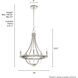 Perch Point 5 Light 24 inch Brushed Nickel Chandelier Ceiling Light