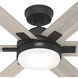 Georgetown 52 inch Matte Black with Light Gray Oak Blades Ceiling Fan