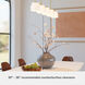 Harlowe 5 Light 51 inch Luxe Gold Linear Chandelier Ceiling Light, Large