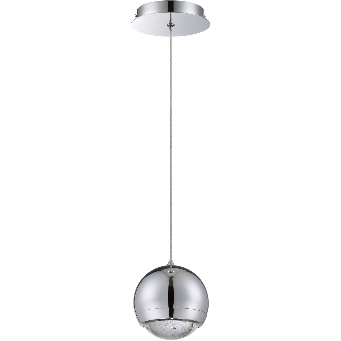 Kendal Lighting Spumante 1 Light 5 inch Chrome Pendant Ceiling Light PF55-1LPE-CH - Open Box