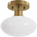 Getty 1 Light 9.1 inch Luxe Gold Flush Mount Ceiling Light, Small