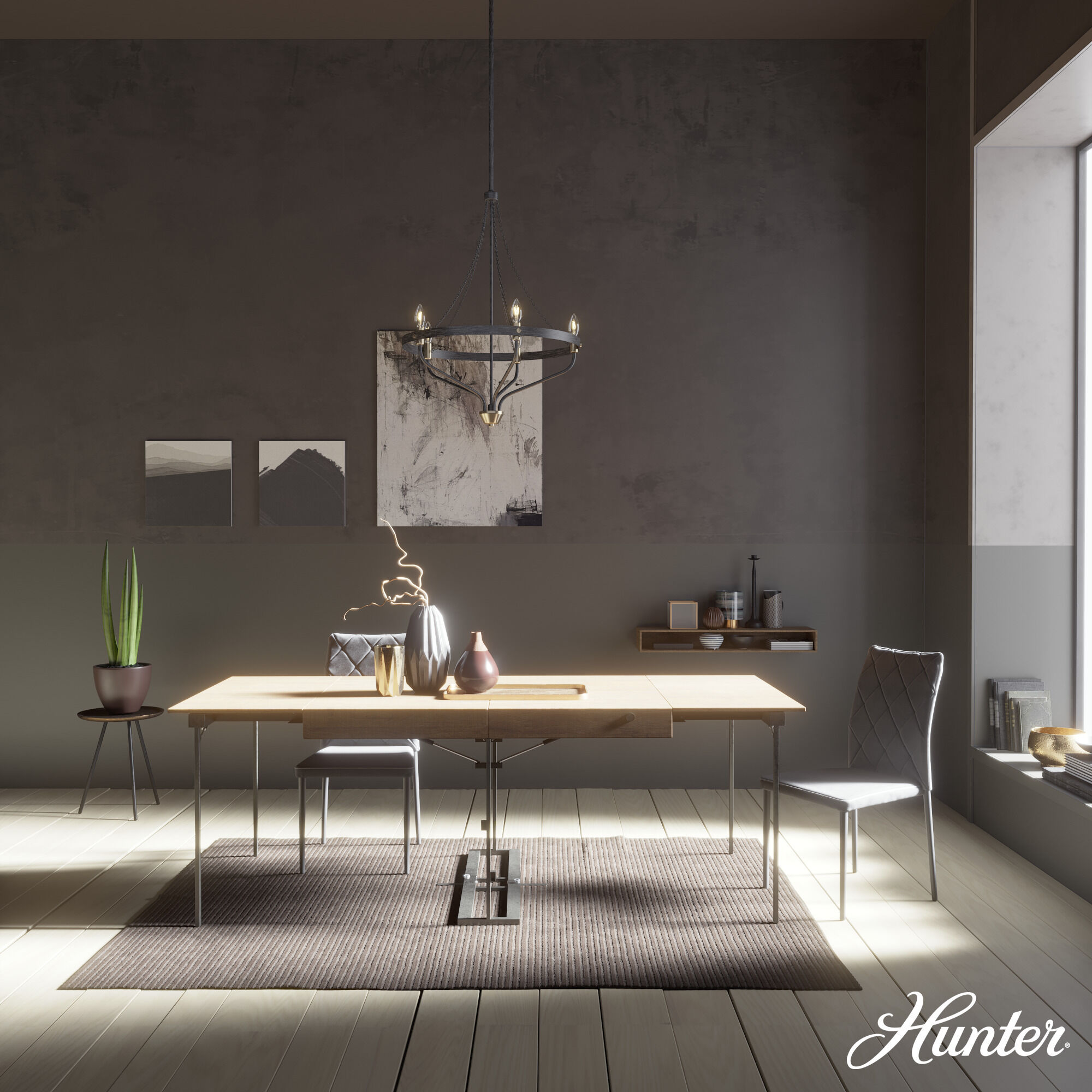 Merlin 5 Light 20 inch Noble Bronze Chandelier Ceiling Light