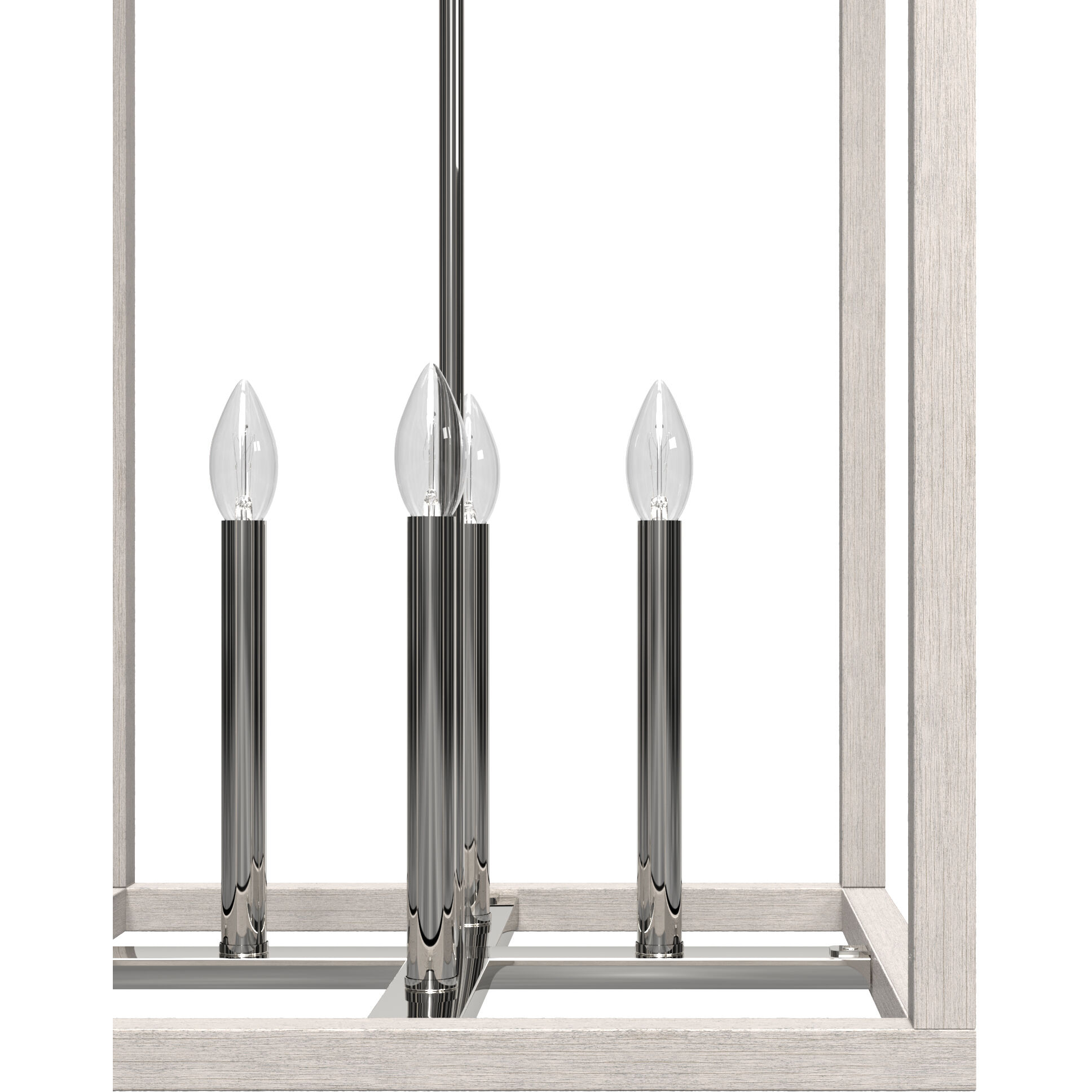 Squire Manor 4 Light 18.25 inch Chrome and Distressed White Pendant Ceiling Light