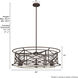 Langwood 6 Light 30 inch Onyx Bengal and Barnwood Chandelier Ceiling Light