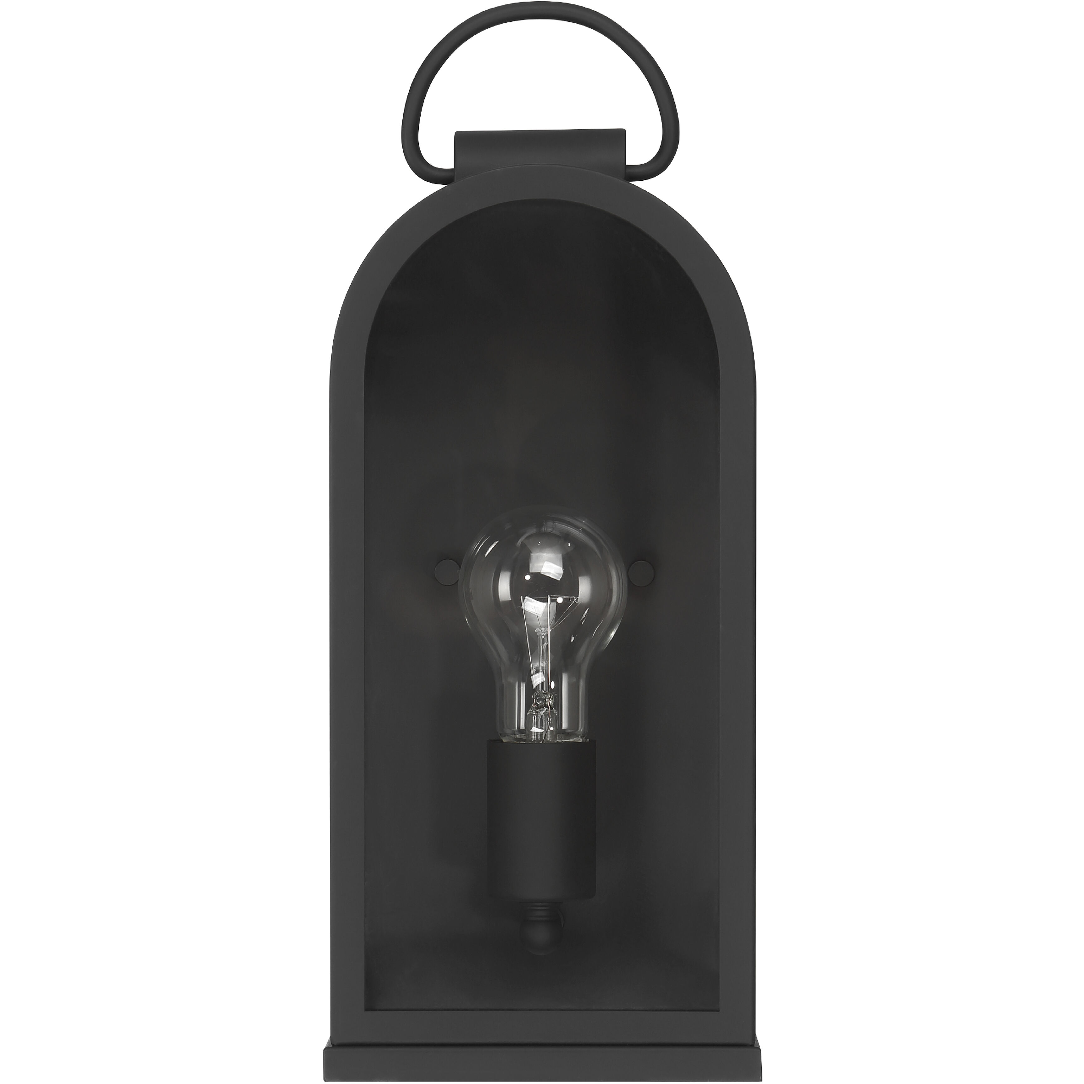 Kendra Bell 1 Light 15 inch Matte Black Outdoor Wall Light, Medium