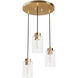 Hartland 3 Light 13.75 inch Alturas Gold Round Cluster Pendant Ceiling Light, Medium