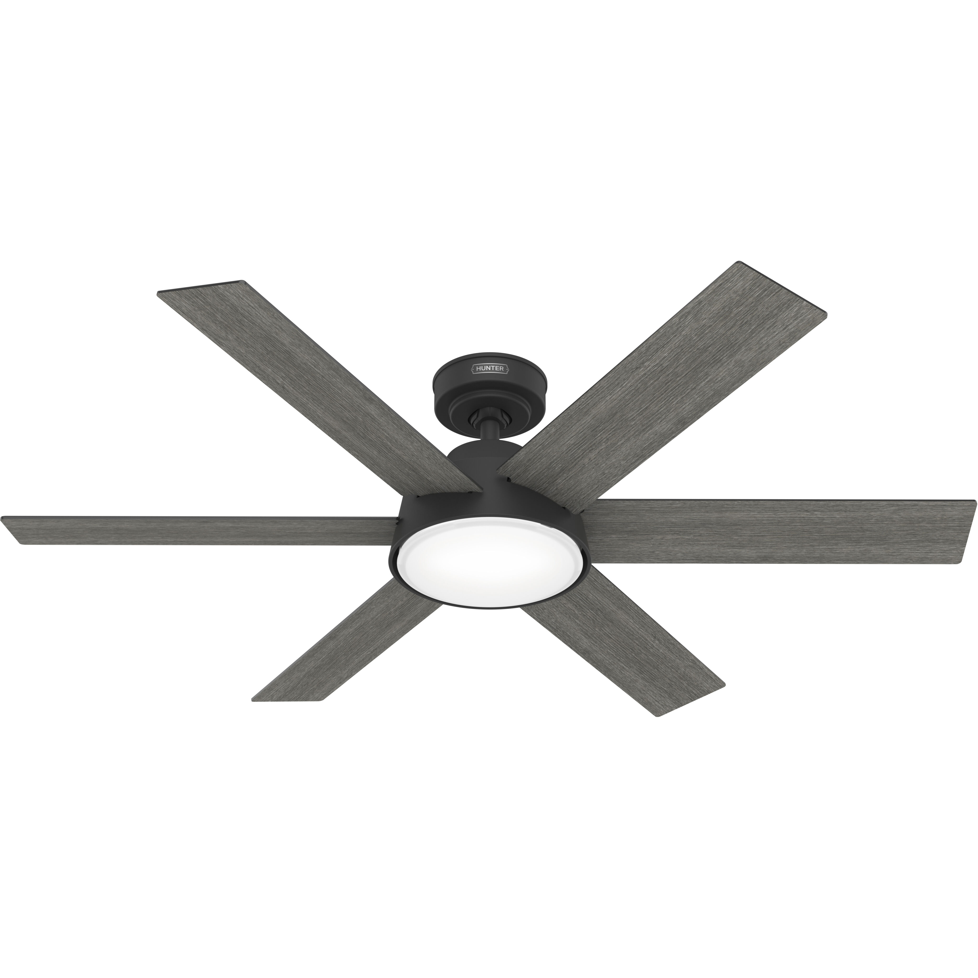 Donatella 52 inch Matte Black with Dark Gray Oak/Matte Black Blades Ceiling Fan