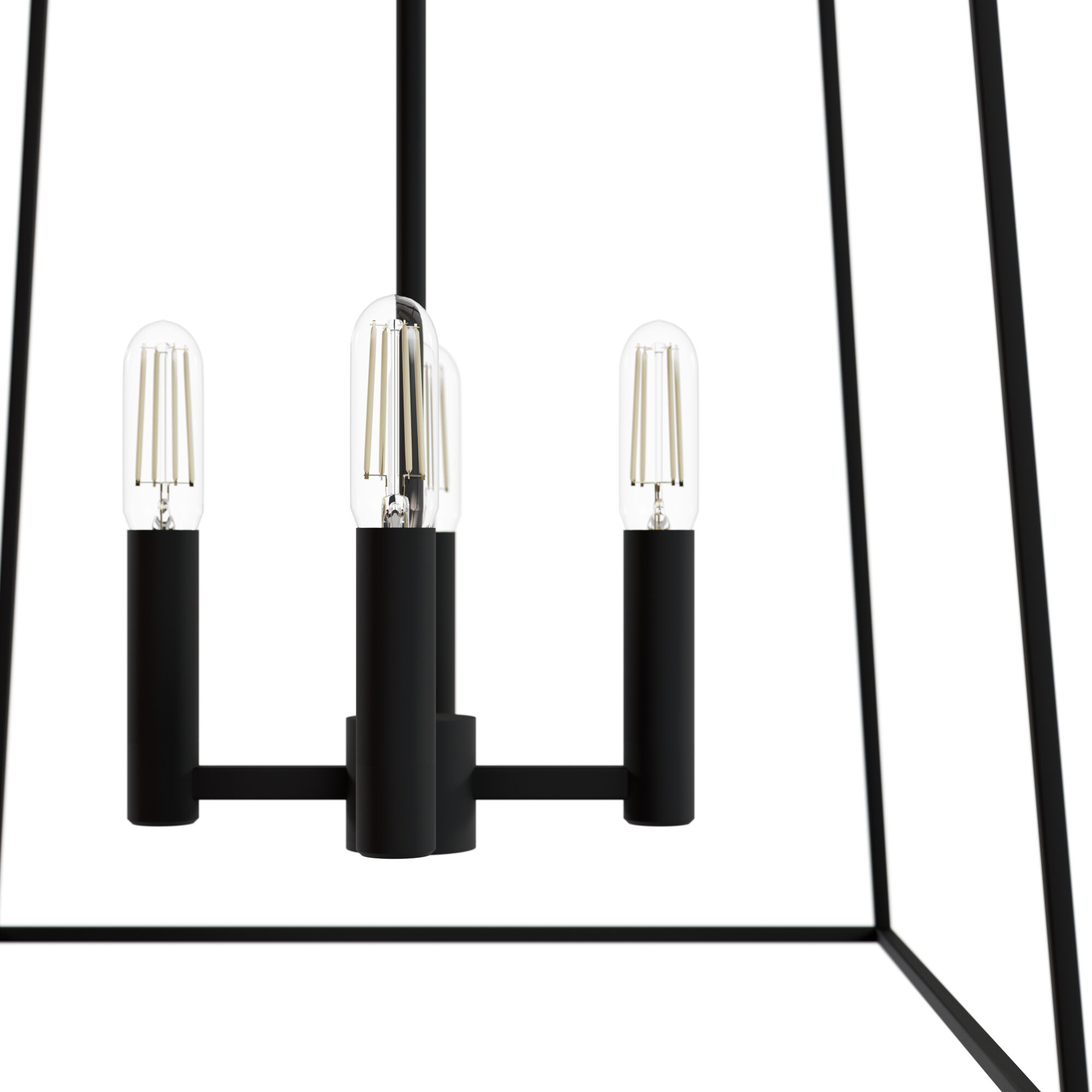 Fair Oaks 4 Light 13.5 inch Flat Matte Black Lantern Pendant Ceiling Light, Medium