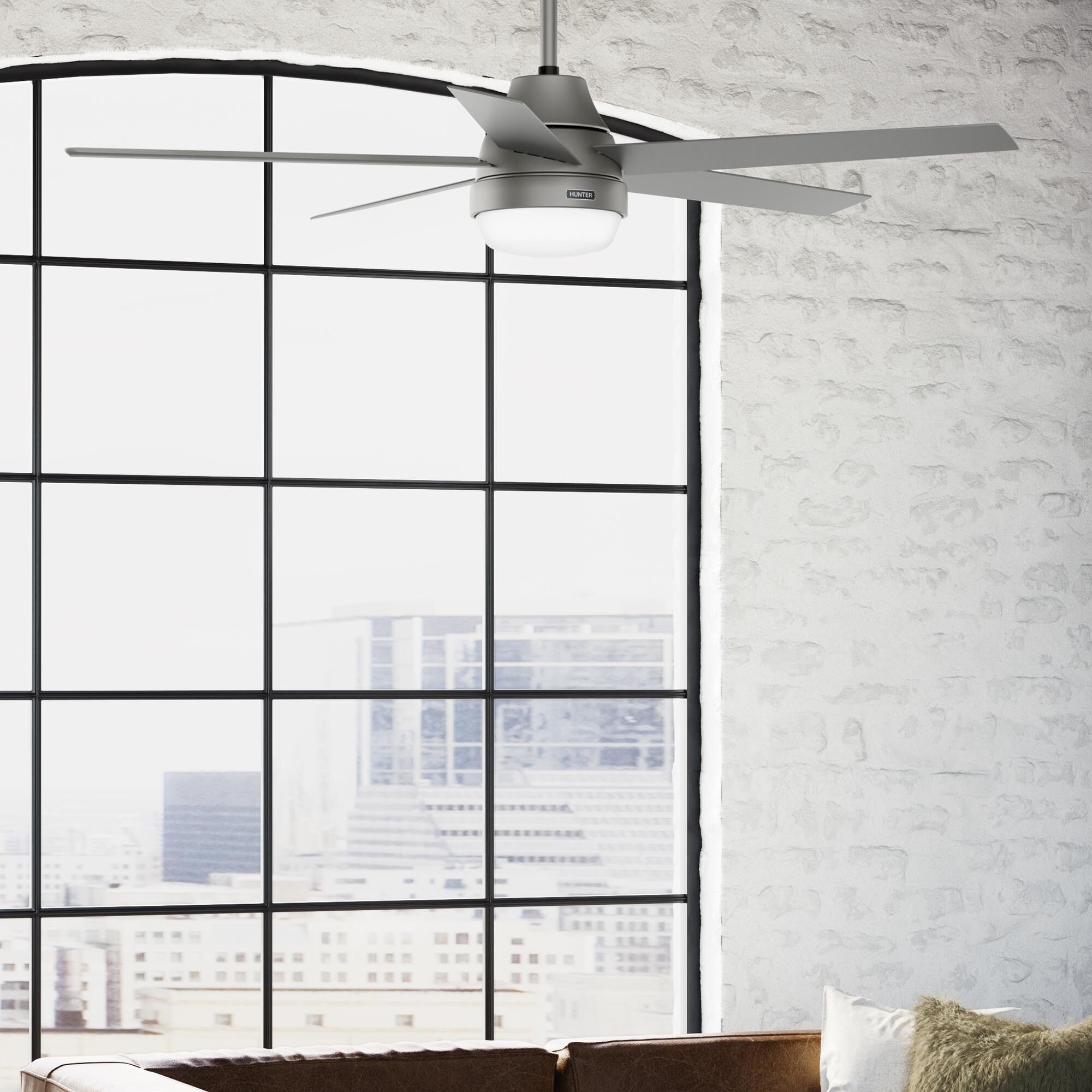 Aerodyne 60 inch Matte Silver Ceiling Fan