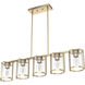 Astwood 5 Light 39 inch Alturas Gold Linear Chandelier Ceiling Light, Large
