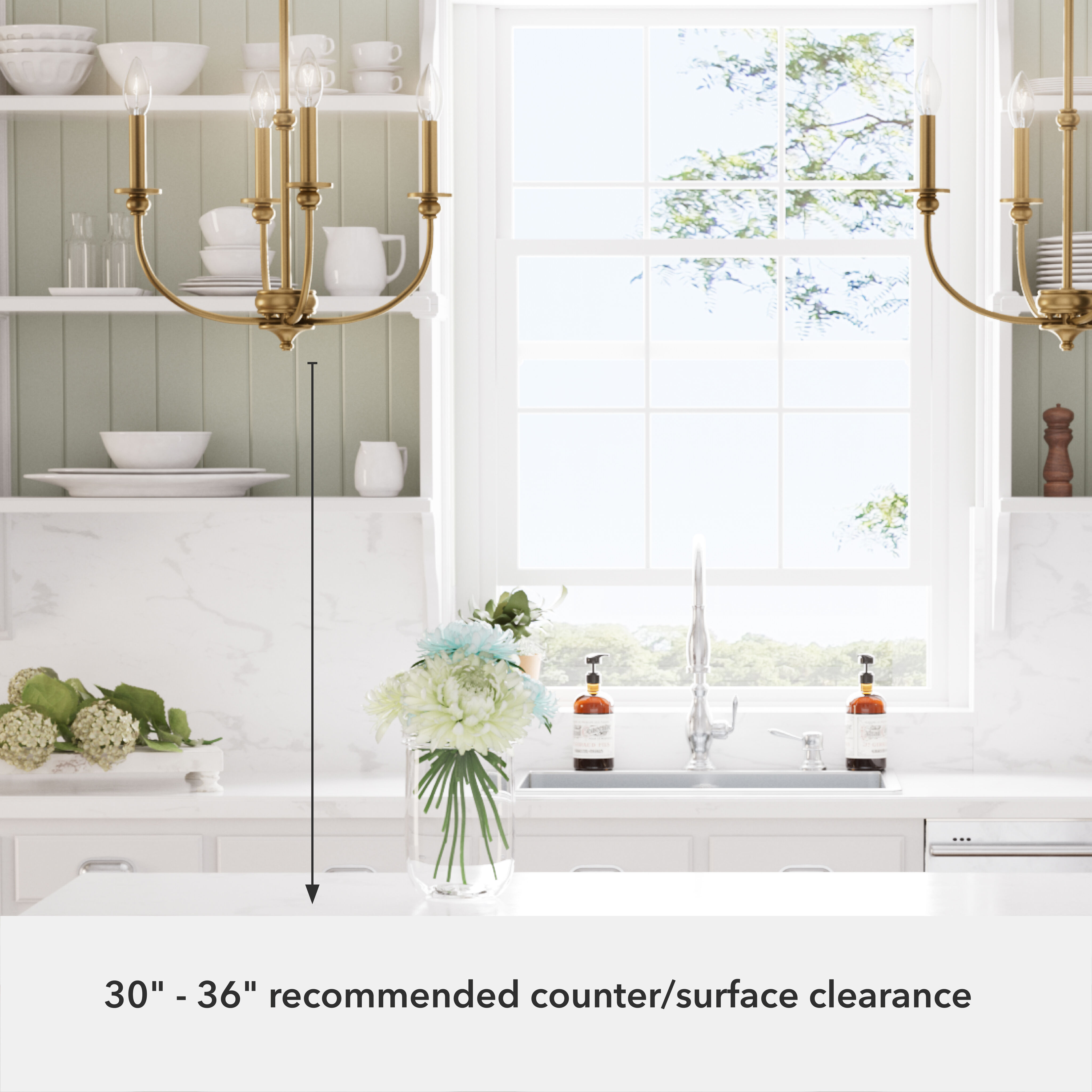 Southcrest 4 Light 18 inch Luxe Gold Chandelier Ceiling Light