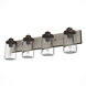 Devon Park 4 Light 30 inch Onyx Bengal and Barnwood Vanity Light Wall Light