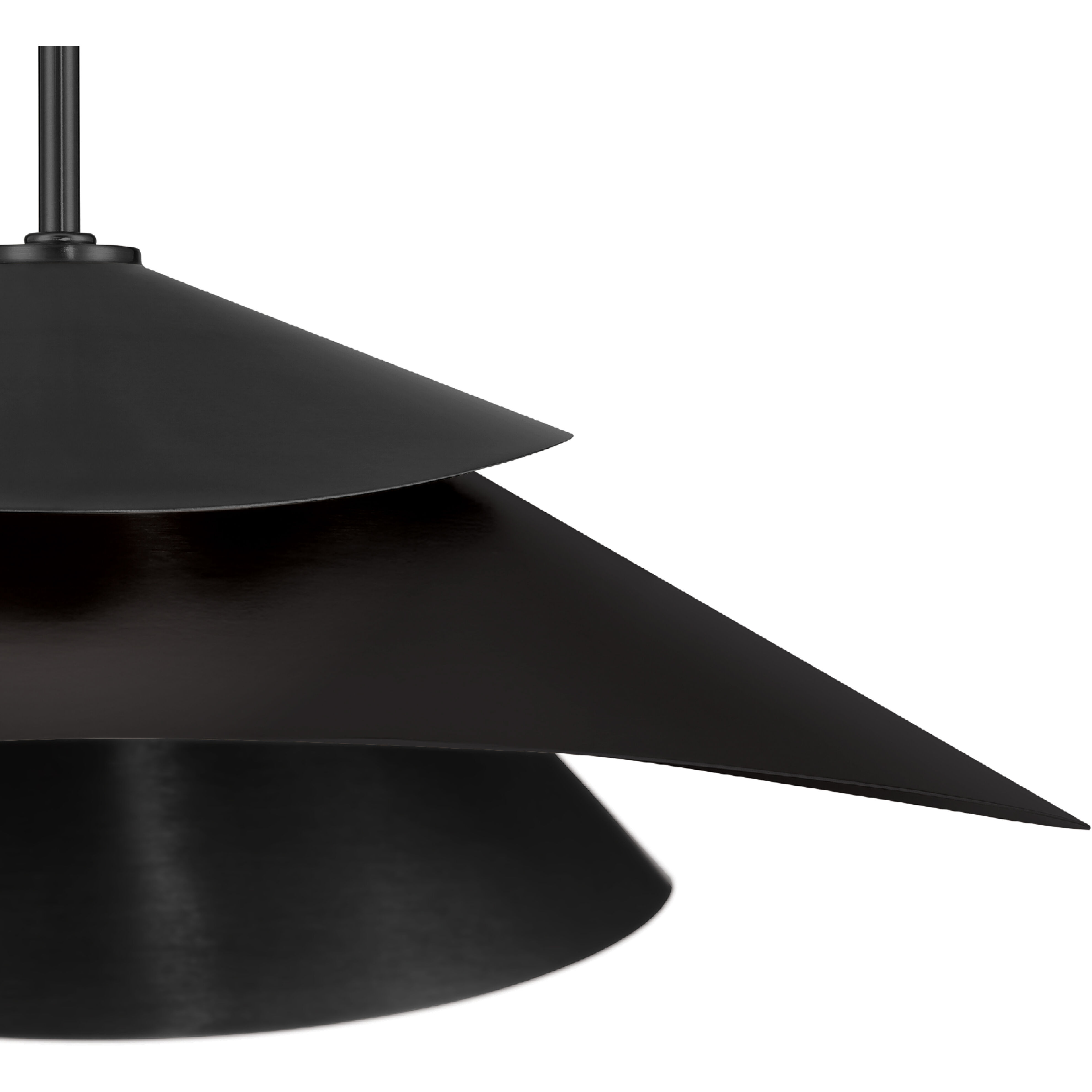 Hiro 1 Light 20 inch Matte Black Pendant Ceiling Light, Extra Large