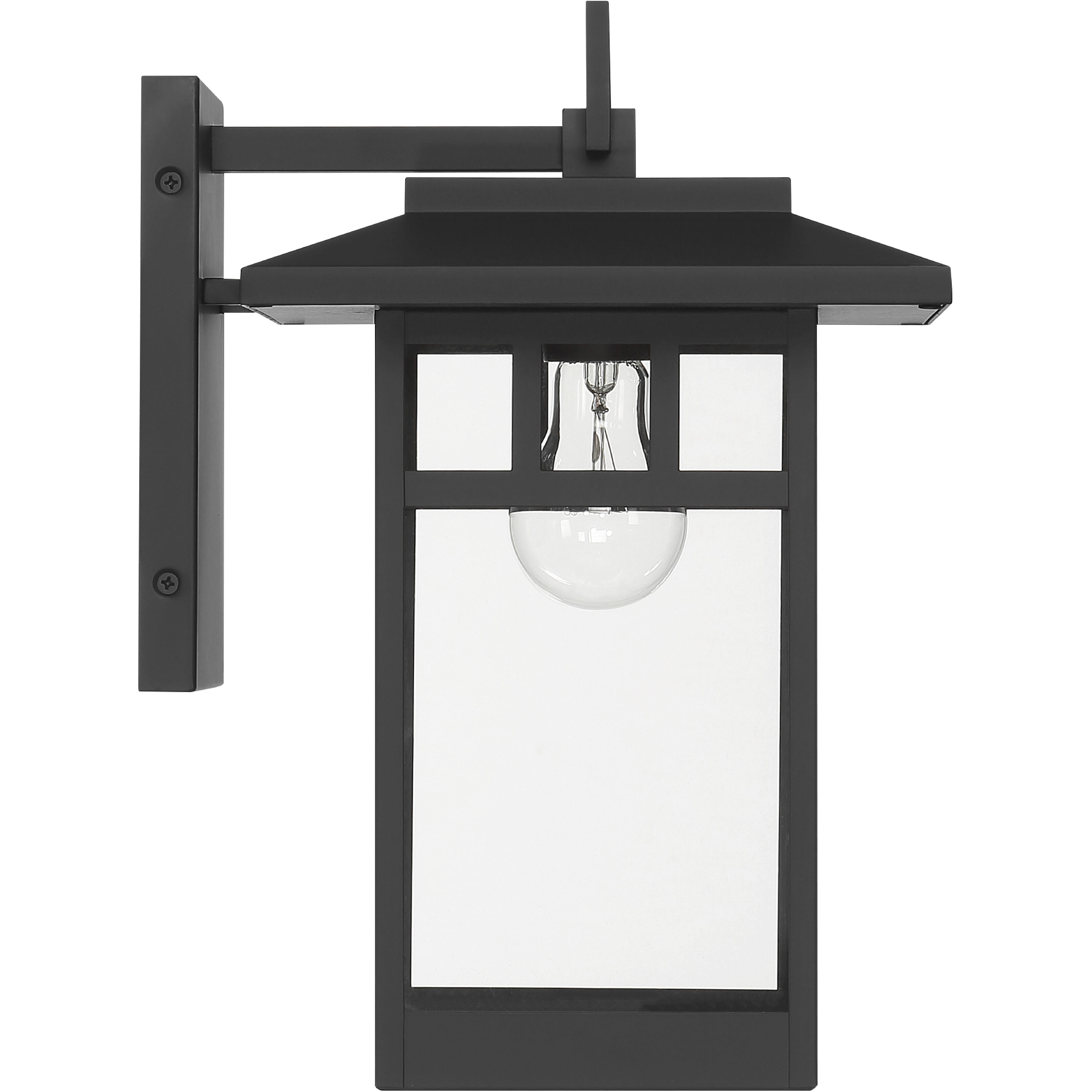 Yancy House 1 Light 14 inch Matte Black Outdoor Wall Light, Medium