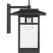 Yancy House 1 Light 14 inch Matte Black Outdoor Wall Light, Medium