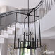 Kerrison 8 Light 24 inch Natural Black Iron Foyer Pendant Ceiling Light