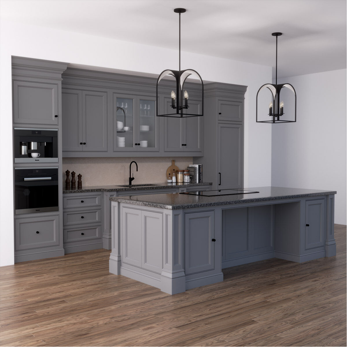 Dukestown 4 Light 15 inch Natural Iron Lantern Pendant Ceiling Light