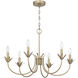 Junie Bud 6 Light 28 inch Luxe Gold Chandelier Ceiling Light, Medium