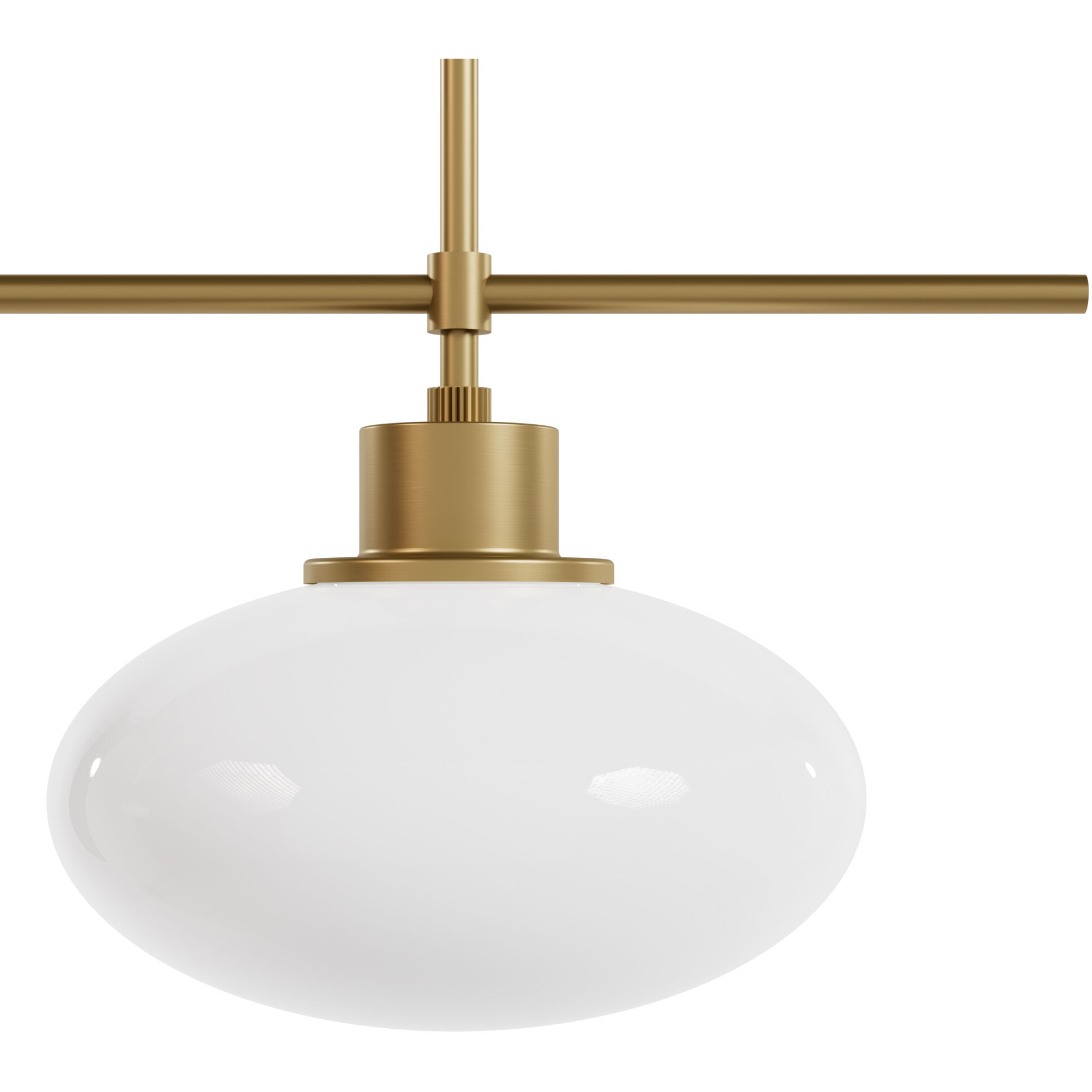 Getty 2 Light 52 inch Luxe Gold Linear Chandelier Ceiling Light, Large