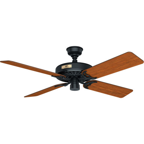 Original 52 inch Matte Black with Walnut/Cherry Blades Outdoor Ceiling Fan