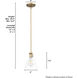 Van Nuys 1 Light 6 inch Alturas Gold Mini Pendant Ceiling Light