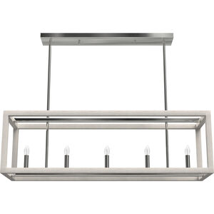 Squire Manor 5 Light 40 inch Chrome Linear Chandelier Ceiling Light