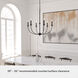 Southcrest 6 Light 30 inch Flat Matte Black Chandelier Ceiling Light