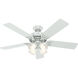 Studio Series 52 inch White with White/Bleached Oak Blades Ceiling Fan