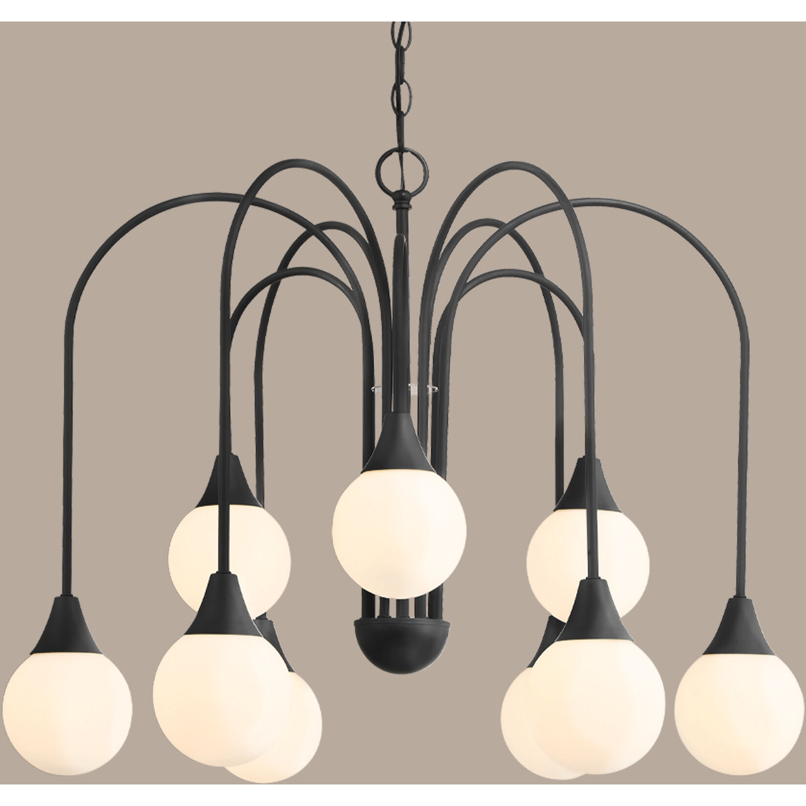 Valadon 9 Light 30 inch Matte Black Chandelier Ceiling Light, Large