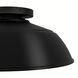 Mill Valley 1 Light 14 inch Matte Black and White Outdoor Flush Mount, Medium