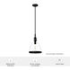 Van Nuys 1 Light 10 inch Matte Black Pendant Ceiling Light, Small