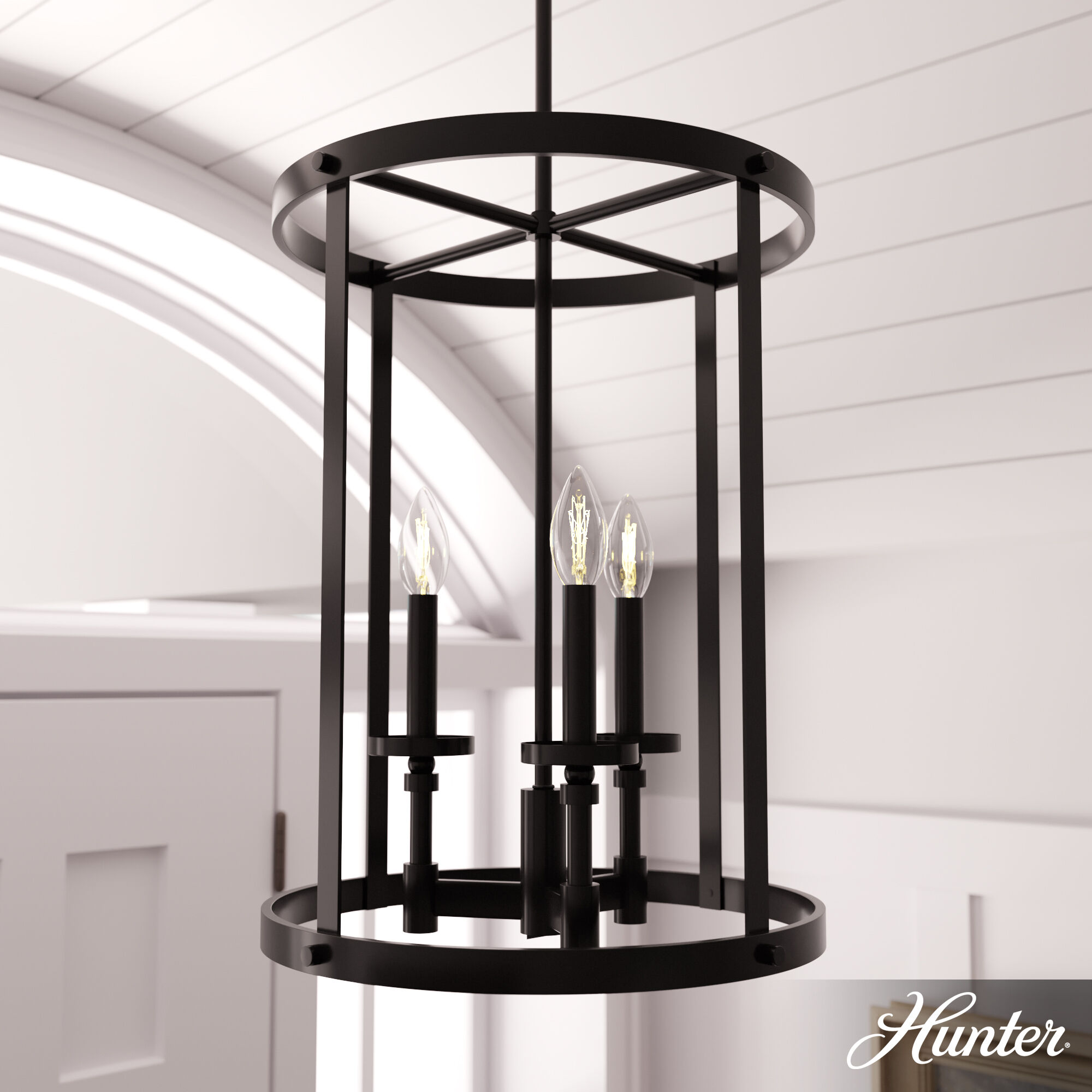 Briargrove 3 Light 15 inch Matte Black Foyer Pendant Ceiling Light