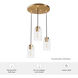 Hartland 3 Light 13.75 inch Alturas Gold Round Cluster Pendant Ceiling Light, Medium